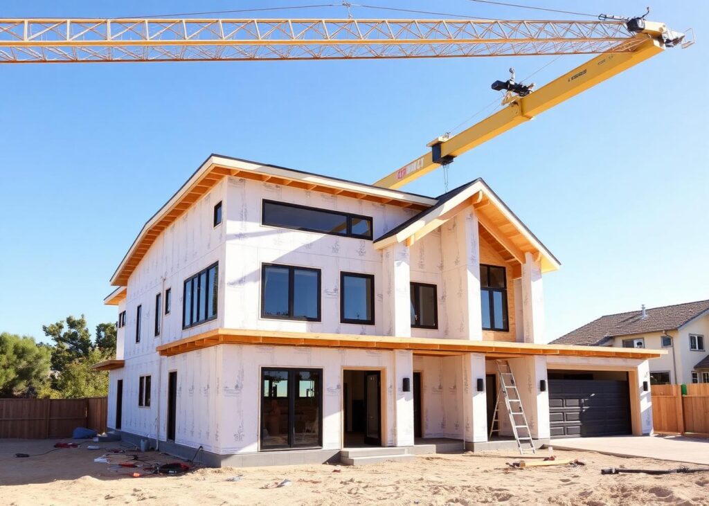 How Much Does a Prefab ADU Cost in California? (2026 Breakdown) 2 Site work and construction underway on a new California home