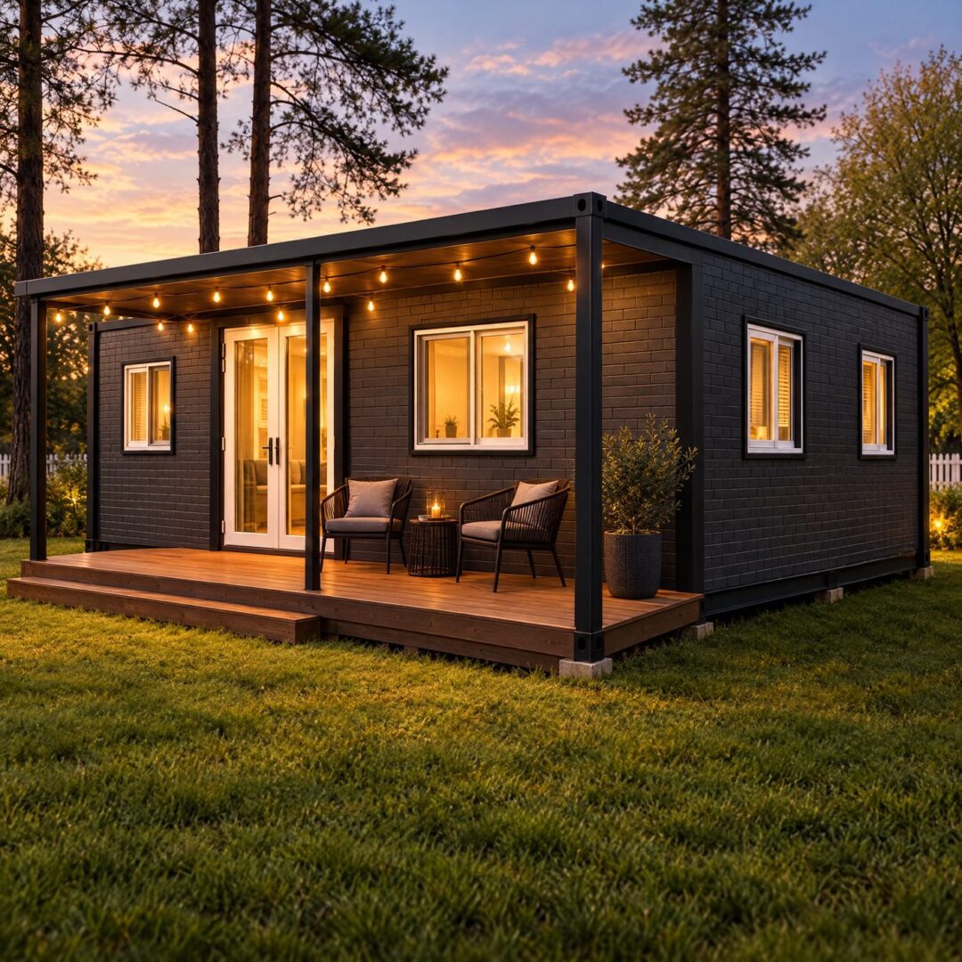 Expanded unit with a covered porch
