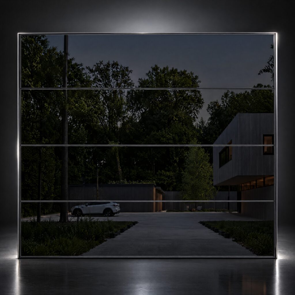 Struxa Full-View Mirrored Glass Garage Door