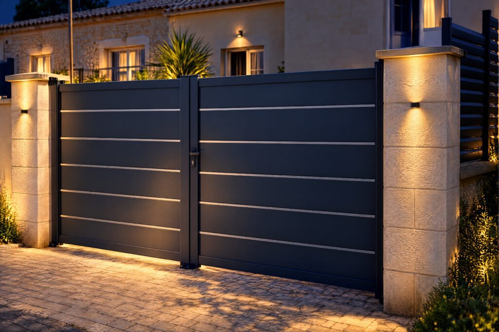 Struxa Modern Flat-Panel Driveway Gate