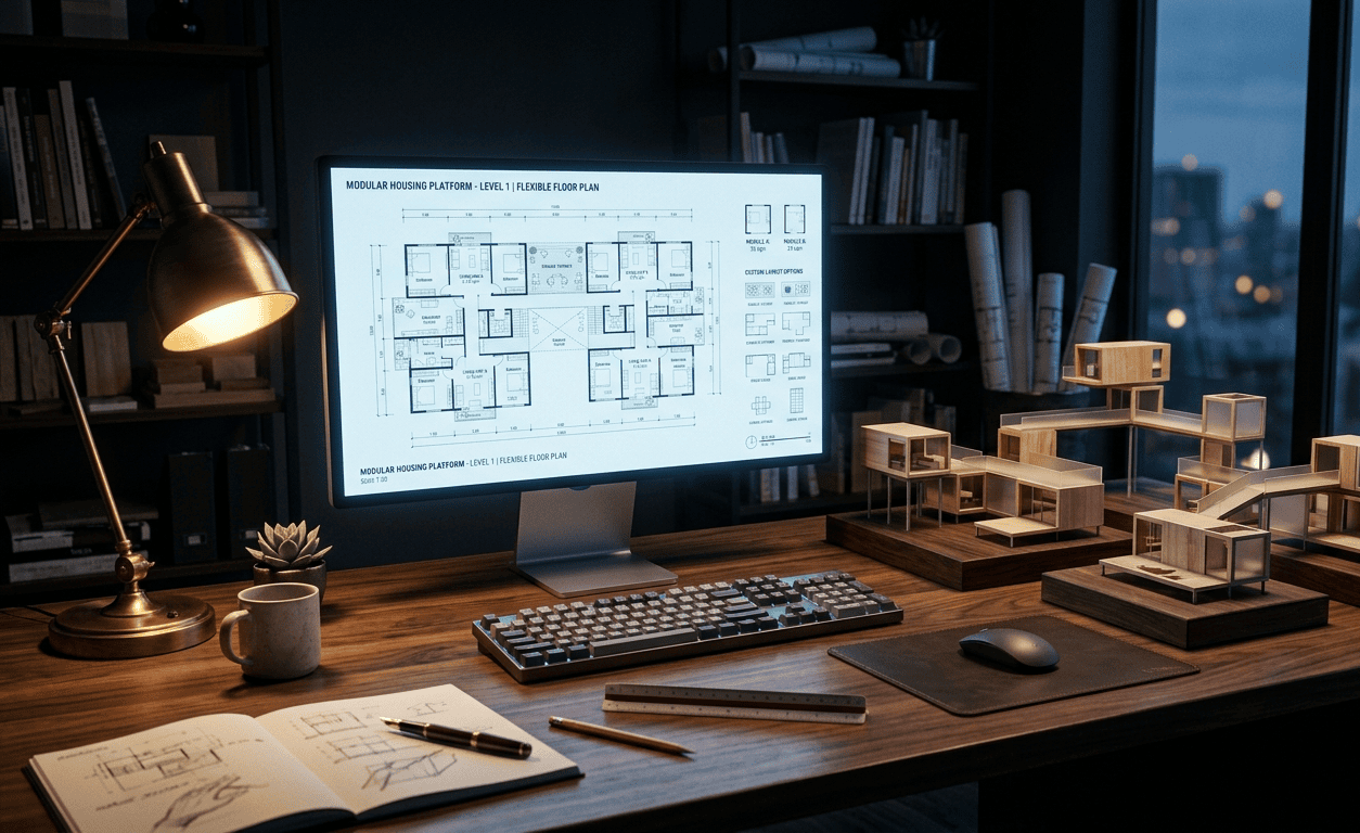 Custom container home floor plan concept by Struxa