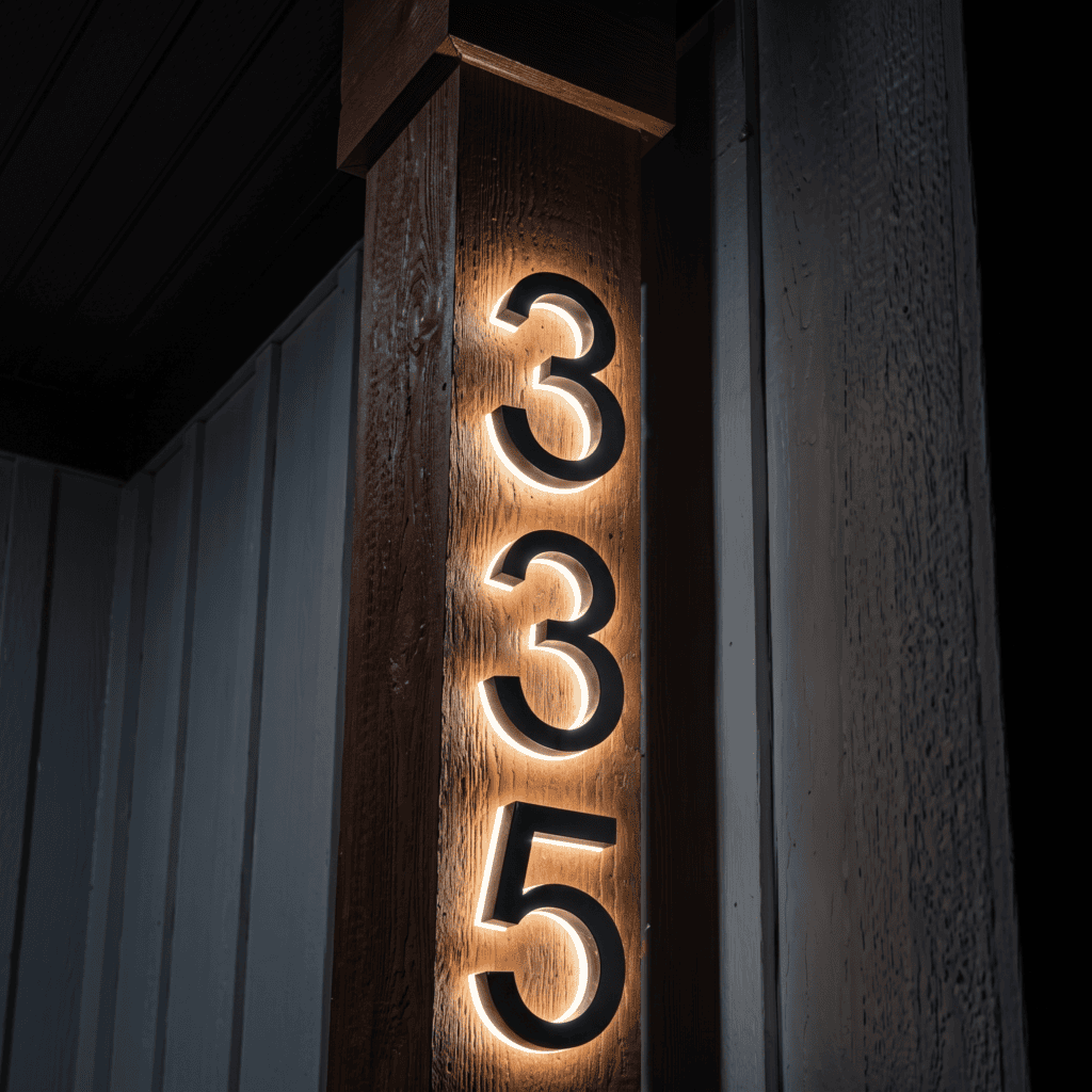 Struxa Custom LED House Number Sign